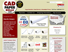 Tablet Screenshot of cadpaperrolls.com